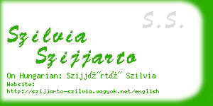 szilvia szijjarto business card